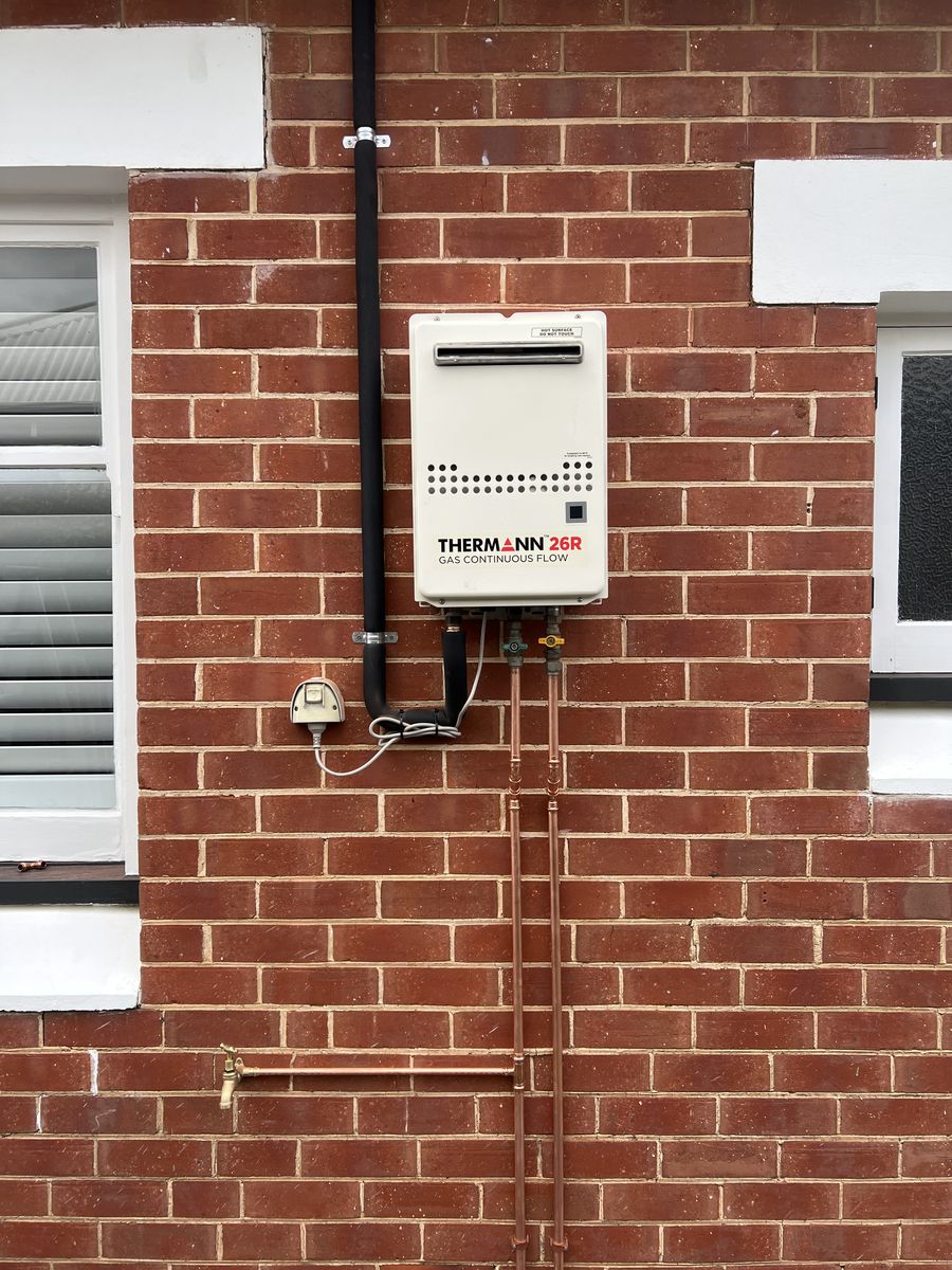 Hot water unit installation — Davidson Plumbing and Gas, Adelaide