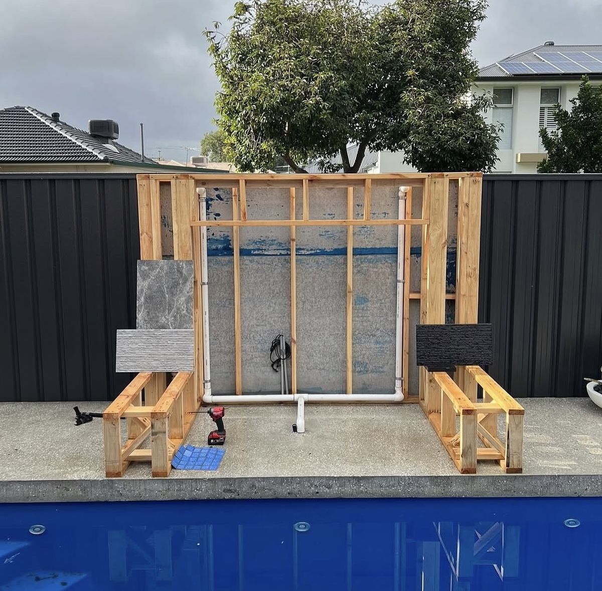 Water feature installation — Davidson Plumbing and Gas, Adelaide