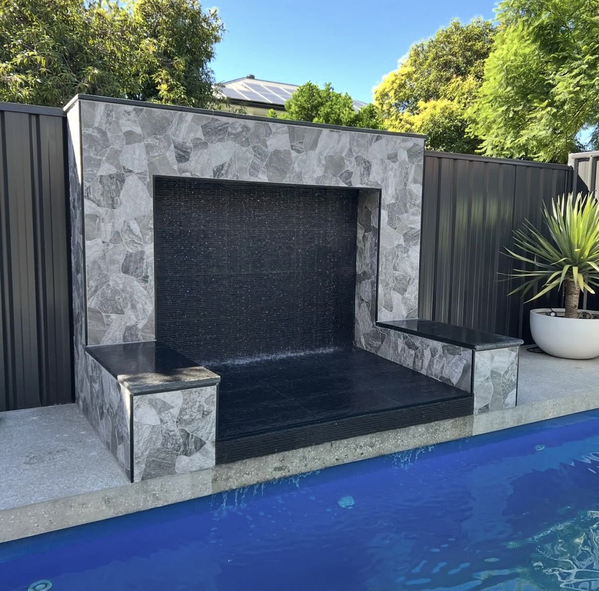 Water feature installation — Davidson Plumbing and Gas, Adelaide